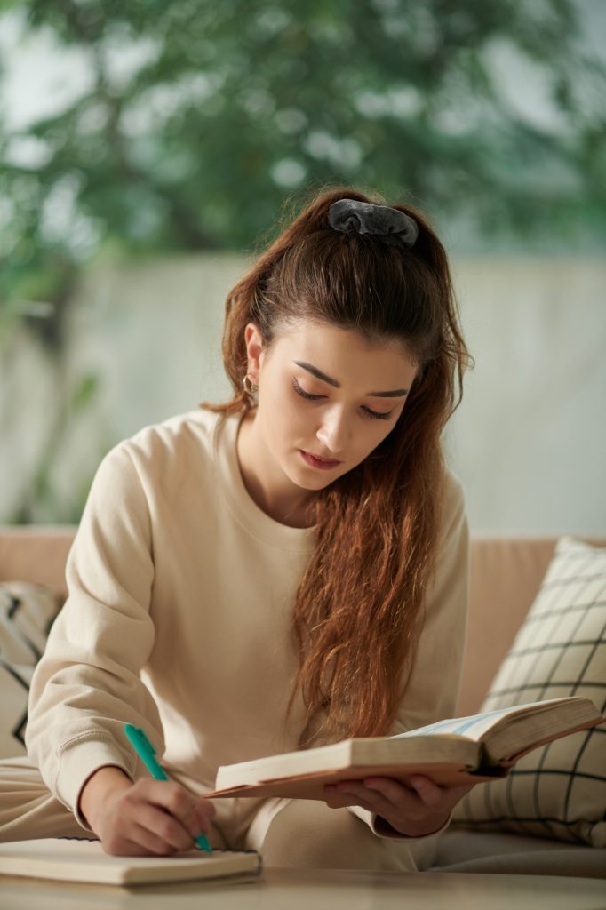 College Student Studying