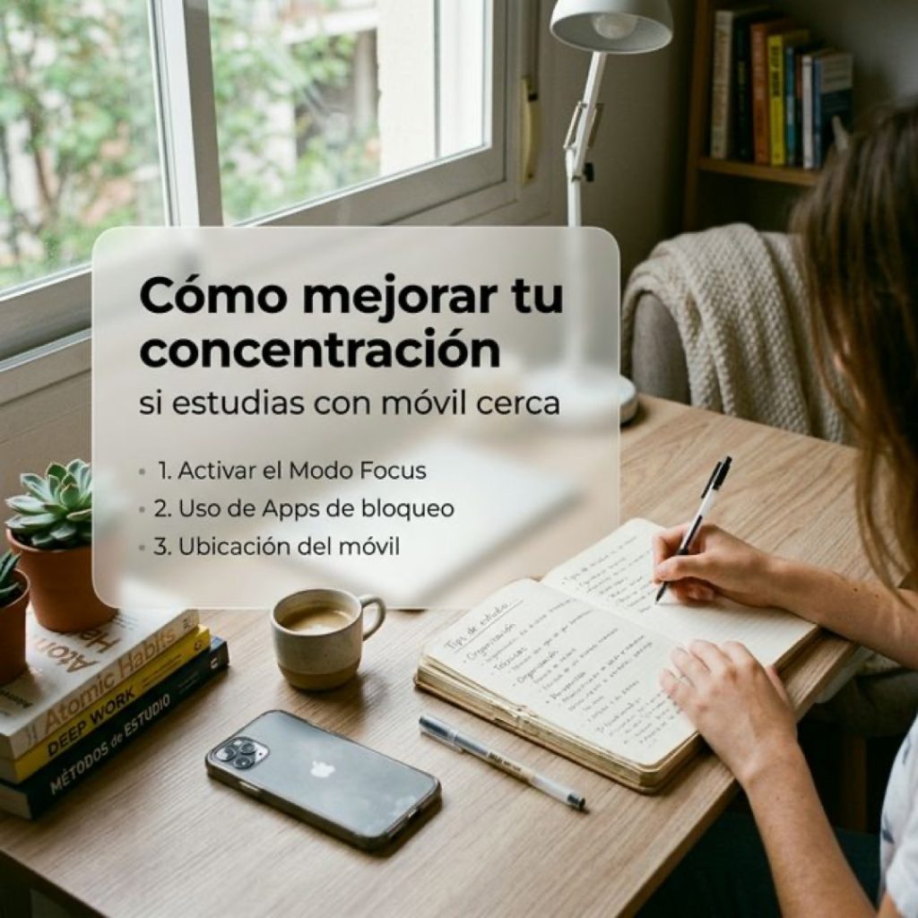Estudiante estudiando en residencia universitaria Granada