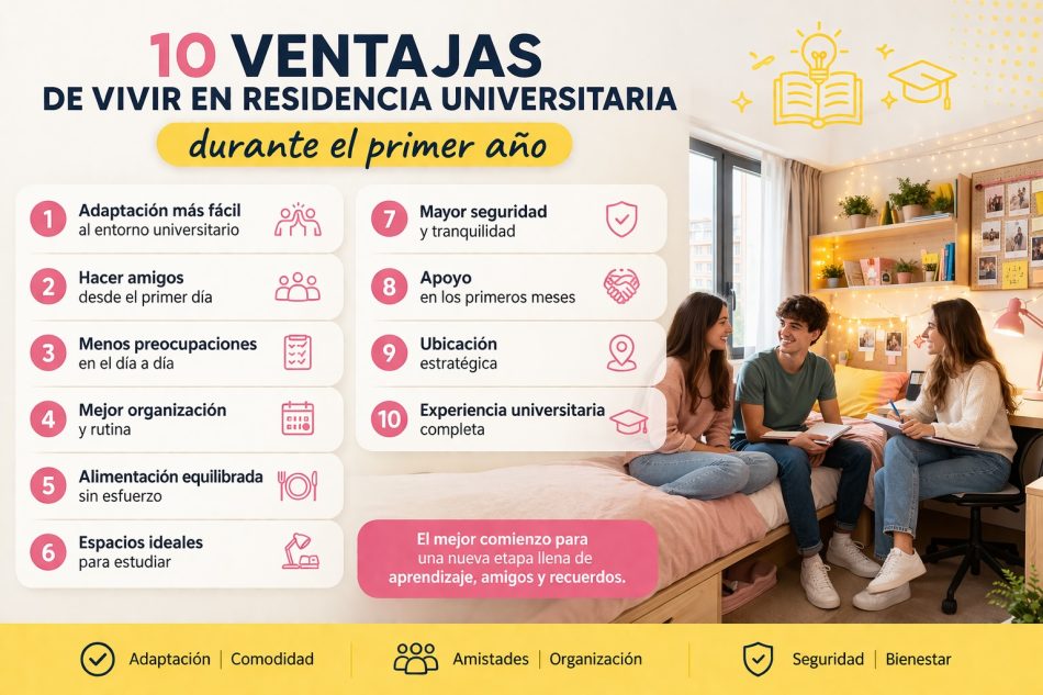 Ventajas de vivir en residencia universitaria en Granada