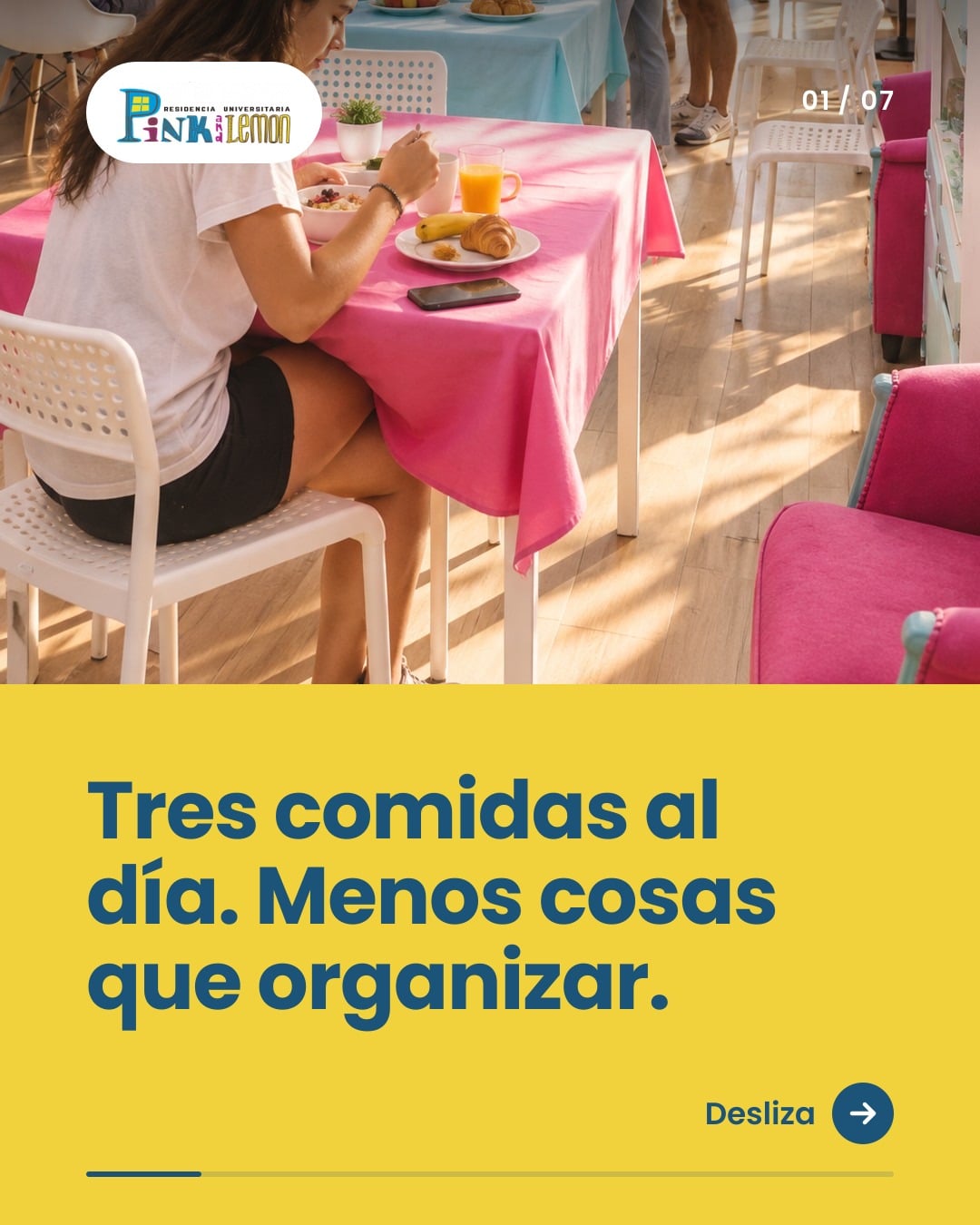 Tres comidas al día: así se organiza la rutina en residencia — 1 de 7